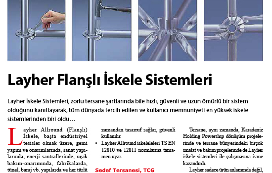 Layher Flanşlı İskele Sistemleri